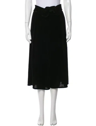 Pre-owned Misa Wide Leg Pants In Black