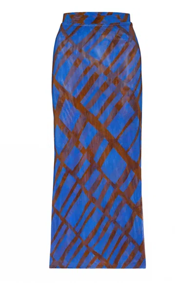 Misa Women's Aisha Skirt In Blue/brown