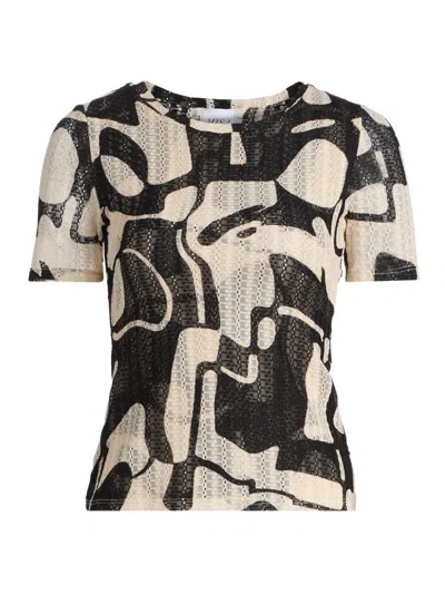 Misa Women's Amor Abstract Marbled Knit Top In Multi