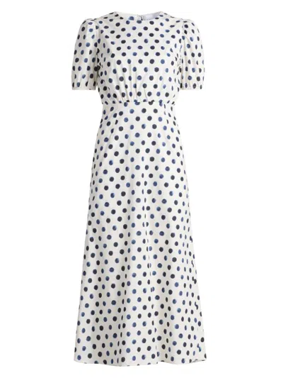 Misa Women's Blanche Polka Dot Midi-dress In Multi