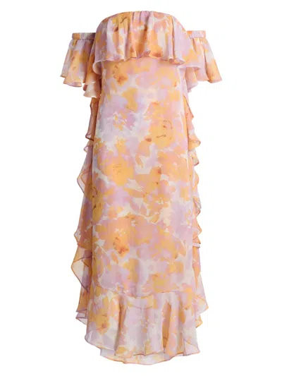 Misa Women's Carla Floral Tiered Ruffle Midi-dress In Multi
