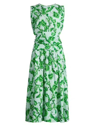 Misa Women's Divya Linen-blend Midi-dress