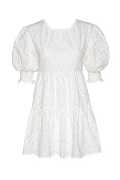 Misa Women's Fraser Dress In White Eyelet