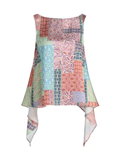 Misa Women's Jana Patchwork-print Top In Multi
