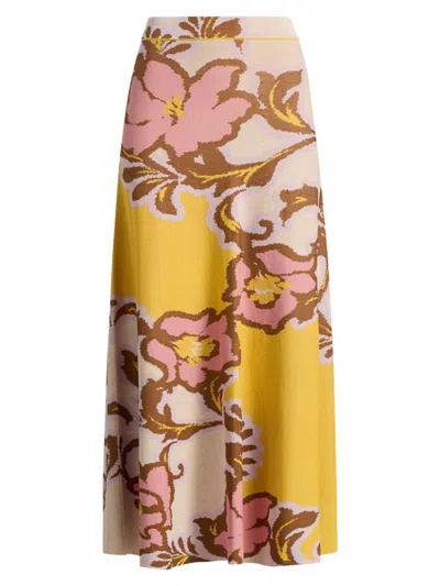 Misa Women's Karma Floral Knit Maxi Skirt In Multi