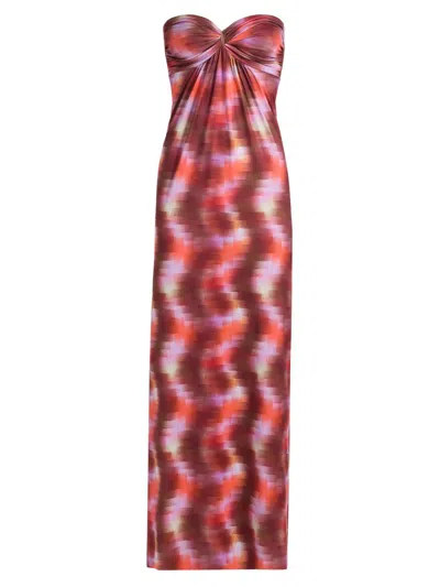 Misa Women's Katrine Strapless Maxi Dress In Multi