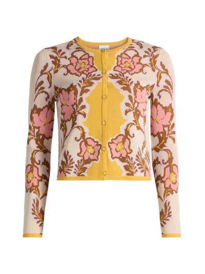Misa Women's Kenna Floral Knit Cardigan In Animal Print