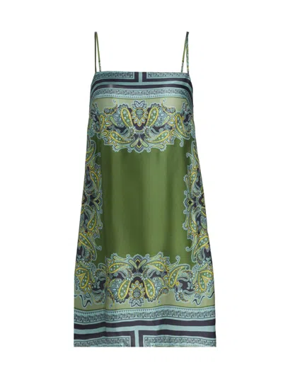 Misa Maxine Mini Dress In Green