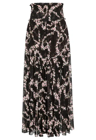 Misa Women's Polly Skirt In Black & Pink
