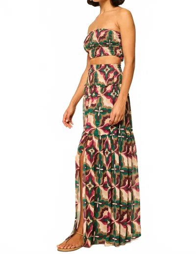 Misa Women's Polly Skirt In Green Multi