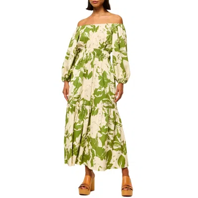 Misa Women's Yasenia Dress In Green Goddess Poplin In Multi