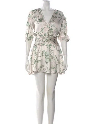 Pre-owned Misa Wool Mini Dress W/ Tags In White