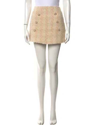 Pre-owned Misa Wool Mini Skirt W/ Tags In Neutral
