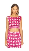 Misa X Revolve Olena Top In Fuchsia
