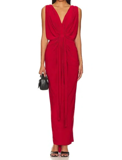Misa Xenia Maxi Dress In Lipstick Red