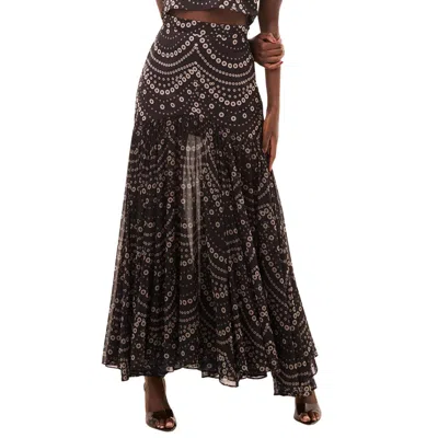 Misa Yara Skirt In Stranded Pearls Mix In Black