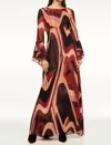 Misa Zoey Dress In Canyon Stripe Chiffon In Multi