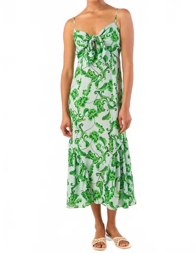 Misa Zoya Dress In Floral Paisley In Green