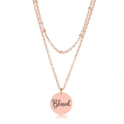 Misayo House Women's Blessed Necklace - Rose Gold In Pink