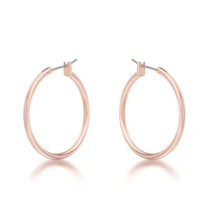 Misayo House Women's Donna Classic Hoops Mini - Rose Gold In Pink