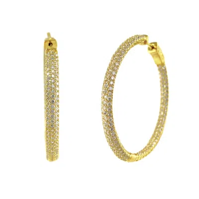 Misayo House Women's Gold Nadine Inside Out Hoops 45mm