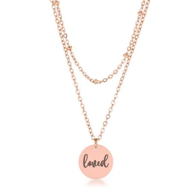 Misayo House Women's Loved Necklace - Rose Gold In Pink
