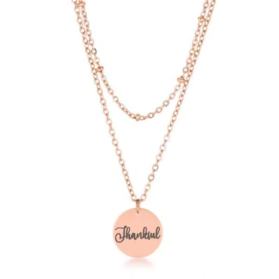 Misayo House Women's Thankful Necklace - Rose Gold In Pink