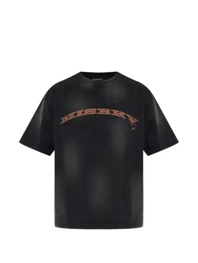 Misbhv Logo-print Faded-effect T-shirt In Black