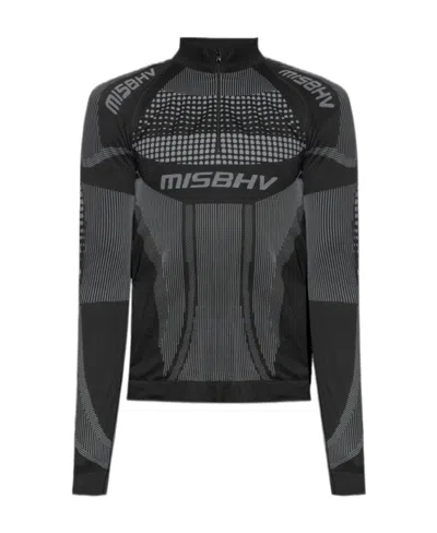 Misbhv Long-sleeved Performance Knitted Top In Gray