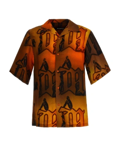 Misbhv Big M Sunset Printed Short-sleeved Shirt In Brown