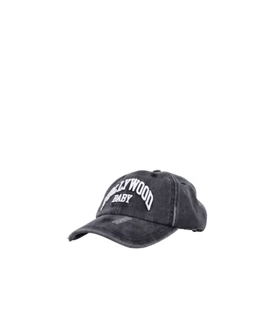 Misbhv Distressed Baseball Cap In Black
