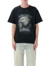 Misbhv Distressed Graphic Print Studded T-shirt In Black
