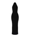 Misbhv Mesh Halter Neck Backless Maxi Dress In Black
