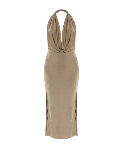 MISBHV COWL-NECK MIDI DRESS