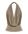Misbhv Draped-detail Blouse In Brown