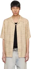 Misbhv Beige All Over Viscose Shirt In Mlc