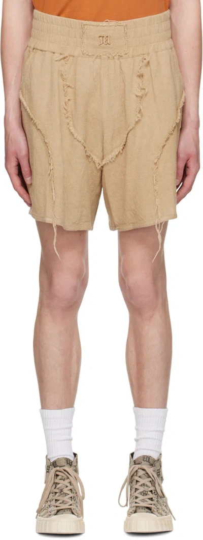 Misbhv Beige Jordan Barrett Edition Boxing Shorts