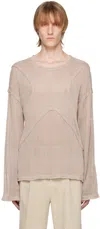 Misbhv Jointly Branded Semi-transparent Sweater In Beige