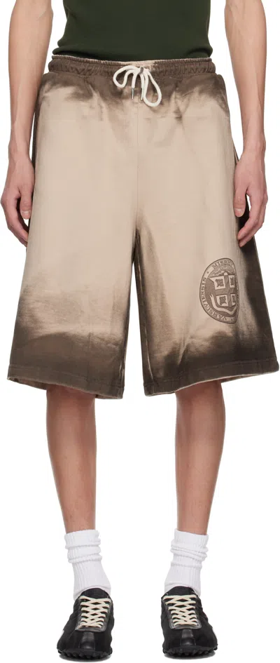 MISBHV BEIGE OVERSIZE MUD SHORTS