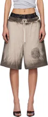 Misbhv Elastic Waist Shorts In Beige