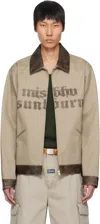Misbhv Beige 'sunburn' Work Jacket In Beige