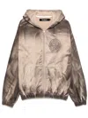 Misbhv Cotton Sweatshirt In Beige With Zip Fastening