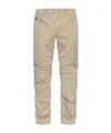 Misbhv Beige Cotton Twill Stacked Trousers In Nude
