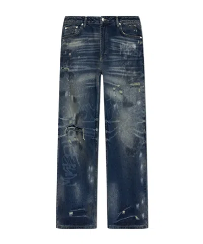 Misbhv Belt Loop Jeans In Blue