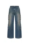 Misbhv Women's Denim Cargo Trousers In Blue