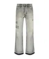 Misbhv Distressed Flared Jeans In Gray