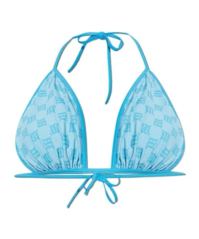 Misbhv Monogram Bikini Top In Blue
