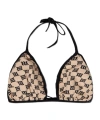 Misbhv Beige Triangle Bikini Top With Logo In Nude