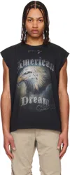 Misbhv American Dream Hoodie Vest In Washed Black