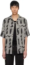 Misbhv Black & Gray 'm' Sprayed Viscose Shirt In Mlc